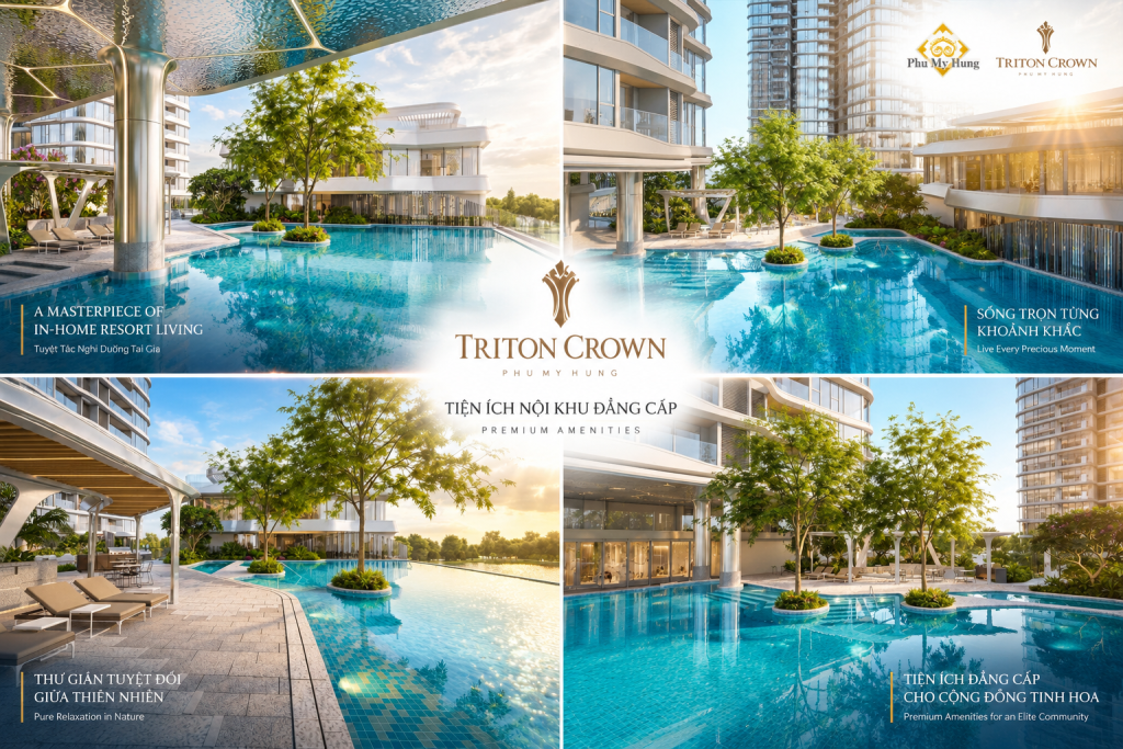 hồ bơi triton crown phú mỹ hưng