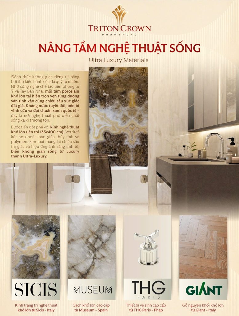 vật liệu bàn giao của căn hộ triton crown phú mỹ hưng 4