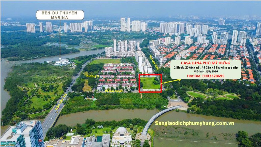 vị trí dự án căn hộ casa luna phú mỹ hưng