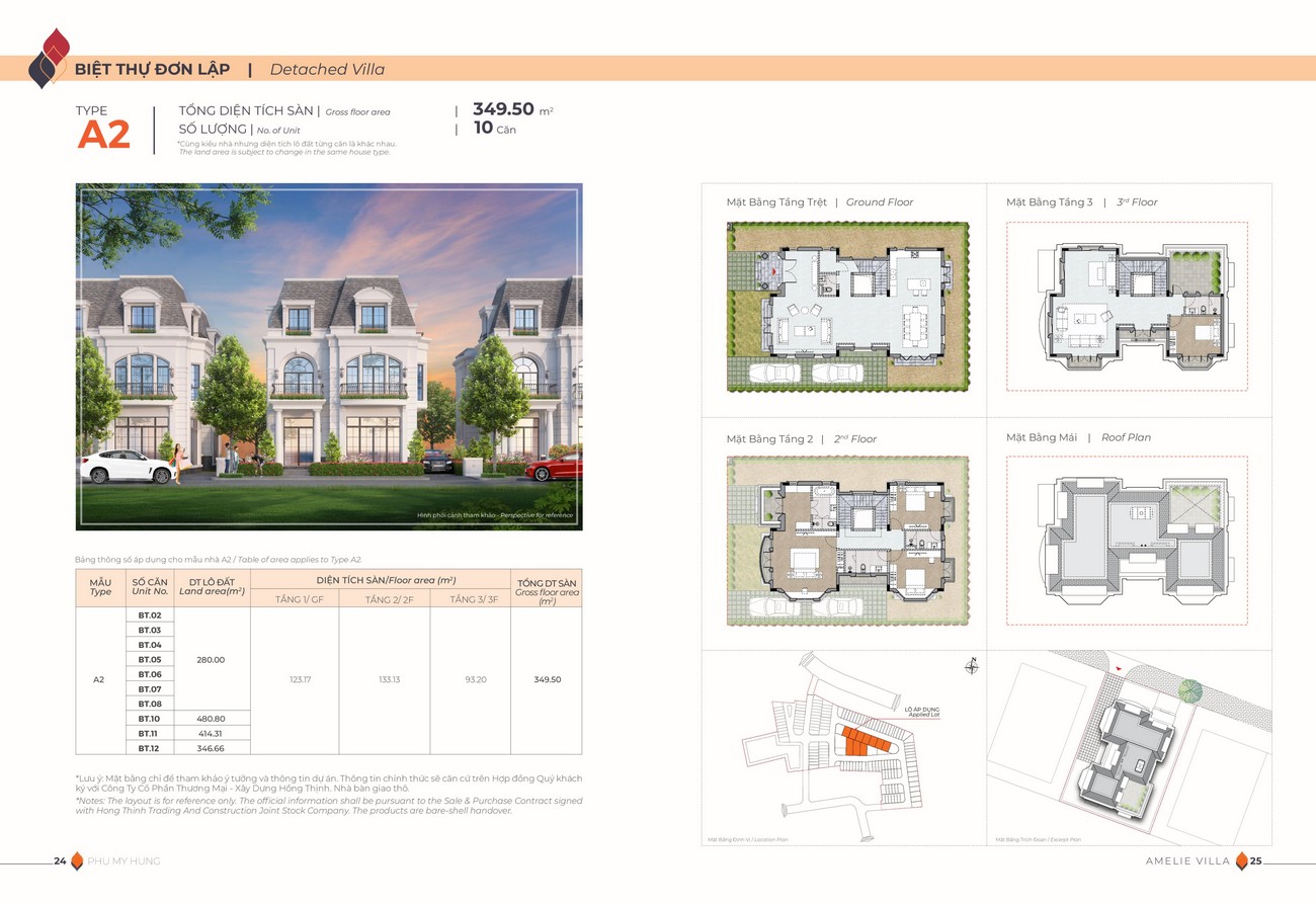 Thiết kế dự án biệt thự đơn lập Amelie Villa Phú Mỹ Hưng
